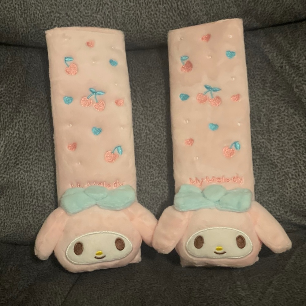 3D My Melody Plush Seatbelt Covers